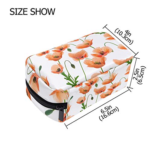 LIUBT - Neceser de viaje con diseño de amapolas y flores, organizador multifunción para mujer