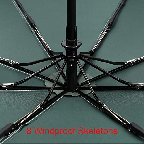 LLE Paraguas Plegables, 8 Huesos Paraguas Plegable, Anti-UV Paraguas Compacto De Viaje Portátil Paraguas De La Mujer, Mango Ergonómico, Auto De Apertura/Cierre (Color : Black, Size : 28cm*8K)