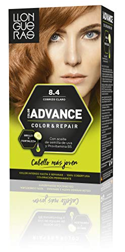 Llongueras Advance Tinte de Cabello Permanente Tono #8.4 Cobrizo Claro