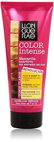 Llongueras - Color intense tonos del 7 al 10 - Mascarilla nutritiva con activador del color para cabellos teñidos - 200 ml