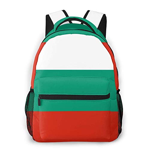 LNLN Mochila Casual verdeFashion Leisure Backpack Bulgarian Flag Unisex Print Travel Backpack, School Backpacks