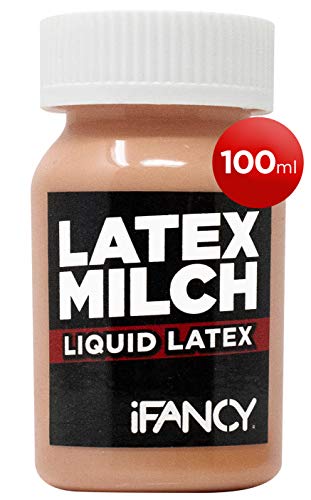 Loción Profesional Látex Leche Piel de Terror Horror en Color de la Piel 100ml – Látex Líquido Make Up Maquillaje Especial FX - Para crear lesiones, heridas y cicatrices - Halloween Makeup Carnaval