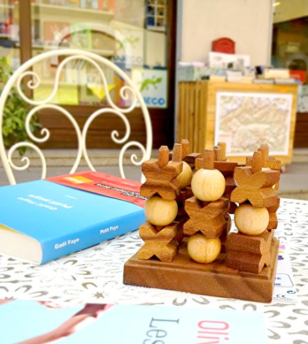 LOGICA GIOCHI Art. Tic-TAC-Toe 3D - Juego De Mesa De Madera Preciosa - Juego Estratégico 3D