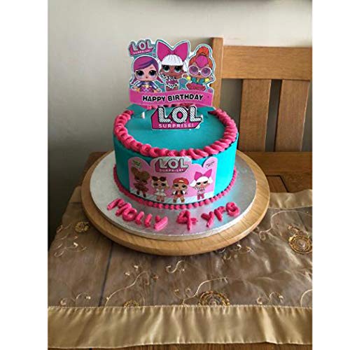LOL Happy Birthday Cake Topper Cupcake Selecciones Decoración de la Torta de Dibujos Animados Kids Girls Birthday Party Supplies 5 unids