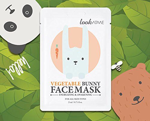 Look at me - Máscaras faciales prémium con sobre con diseño de animales bonitos, para purificar, revitalizar, suavizar e hidratar el rostro,un producto coreano para el cuidado de la piel impresionante