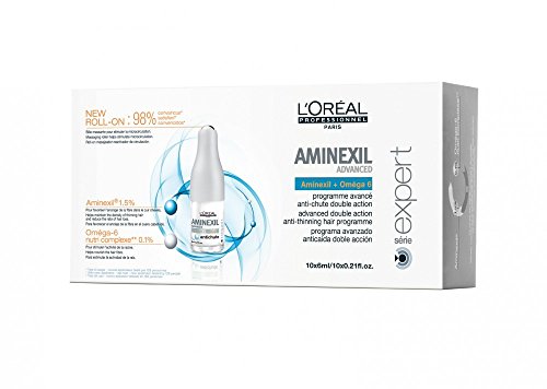 Loreal Aminexil Advanced Serie Expert + Omega 6 - Crema anticaída para cabello (10 x 6 ml)