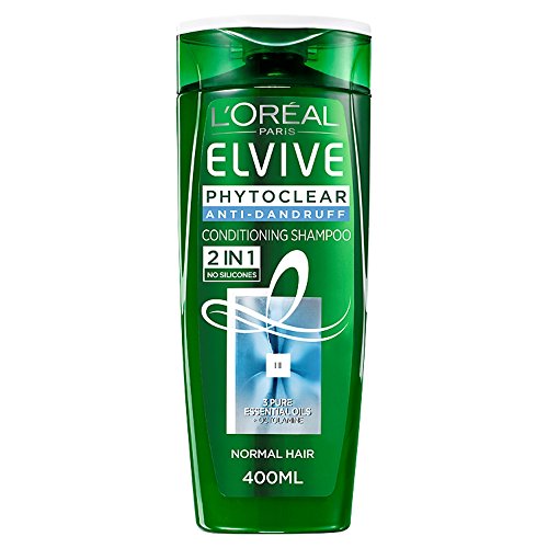L'Oreal - Elvive Phytoclear - Champú anticaspa 2 en 1, 400 ml