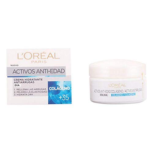 L'Oreal Paris Active Antirrugas Colágeno - Crema hidratante de día, 50 ml