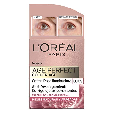 L'Oréal Paris Age Perfect Golden Age Contorno de Ojos Antiojeras Pieles Maduras y Apagadas, 15 ml