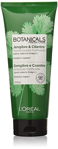L'Oreal Paris Botanicals Crema Suavizante, Fuente de fuerza para cabellos frágiles, jengibre y cilantro - 200 ml
