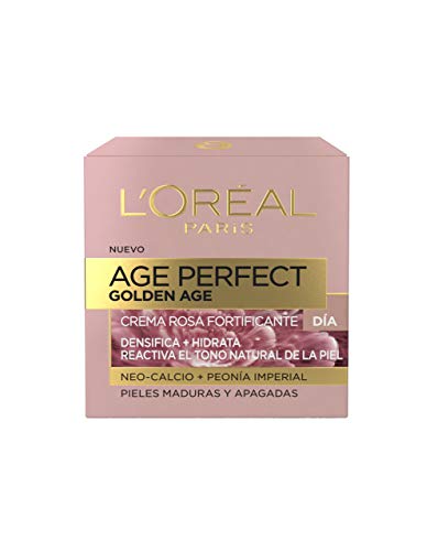L'Oréal Paris Dermo Expertise - Age Perfect, crema rosa anti arrugas Golden Age, para pieles maduras, 50 ml