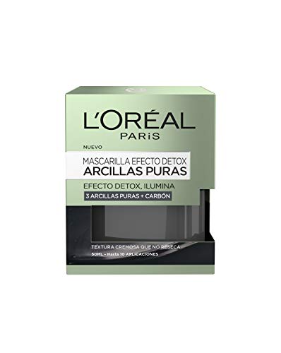 L'Oreal Paris Dermo Expertise - Arcillas puras mascarilla purificante, color negro - total 50 ml
