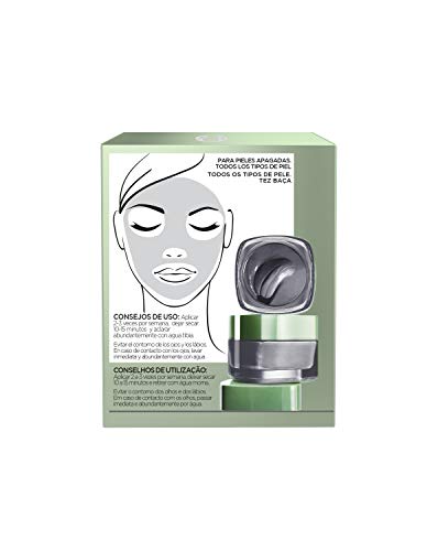 L'Oreal Paris Dermo Expertise - Arcillas puras mascarilla purificante, color negro - total 50 ml