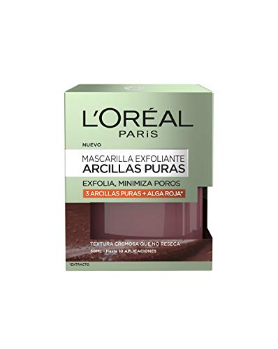 L'Oreal Paris Dermo Expertise - Arcillas puras mascarilla purificante, color rojo - total 50 ml