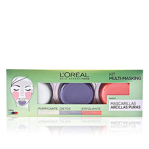 L'Oréal Paris Dermo Expertise - Set Mascarillas de arcillas puras, purificante, detox y exfoliante