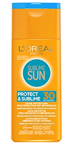 L'Oreal Paris Dermo Expertise Sublime Sun - Leche Protectora Prolongadora del Bronceado, SPF 30, 200 ml