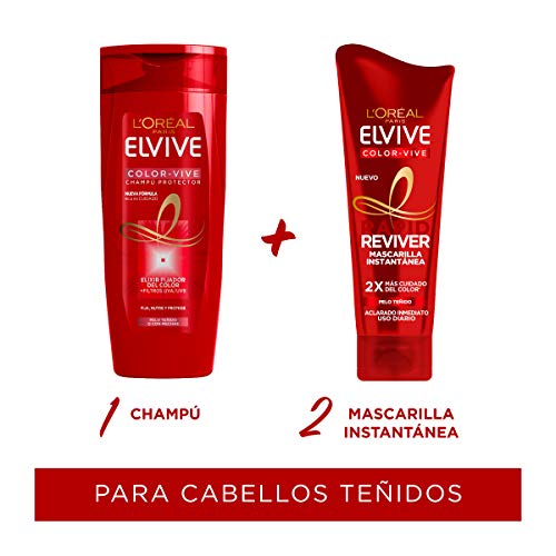 L'Oréal Paris Elvive Color Vive Rapid Reviver, Mascarilla Instantánea para Pelo Teñido, 180 ml