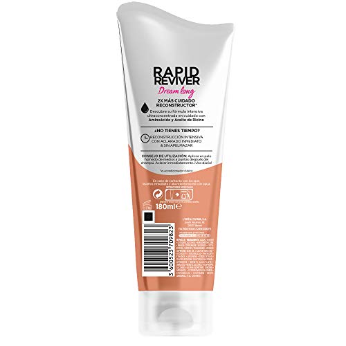 L'Oréal Paris Elvive Dream Long Rapid Reviver, Mascarilla Instantánea Reconstructora para Pelo largo Dañado - 180 ml L'Oréal Paris Elvive Dream Long Rapid Reviver, Mascarilla Instantánea Reconstructora para Pelo largo Dañado - 180 ml