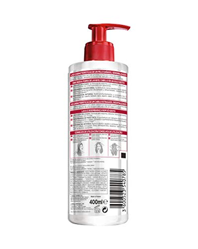 L'Oreal Paris Elvive Low Shampoo Champú, sin sulfatos, para pelo dañado y debilitado - pack de 7 unidades x 400 ml - total: 2800 ml