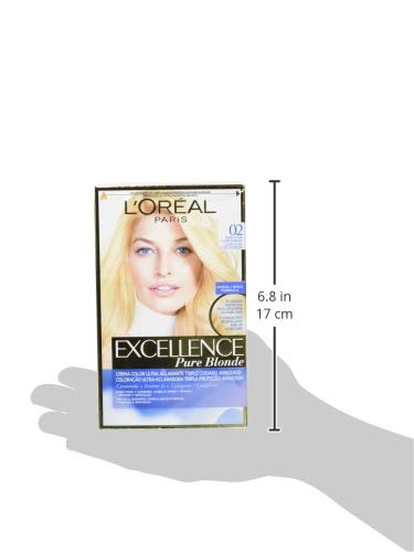 L'Oréal Paris Excellence Coloración Crème Triple Protección, Tono 02 Rubio Ultra Claro Dorado -50 ml