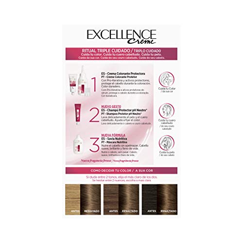 L'Oréal Paris Excellence Coloración Excellence Crème Triple Protección 6 Rubio Oscuro