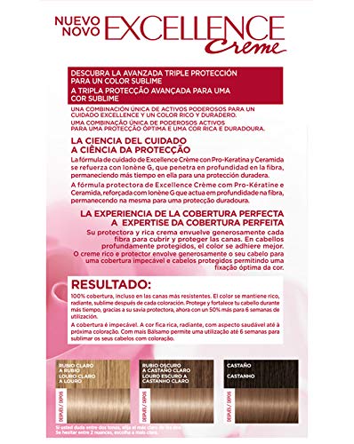 L'Oreal Paris Excellence Creme Tinte Permanente Tono 8.1 Rubio Claro Ceniza
