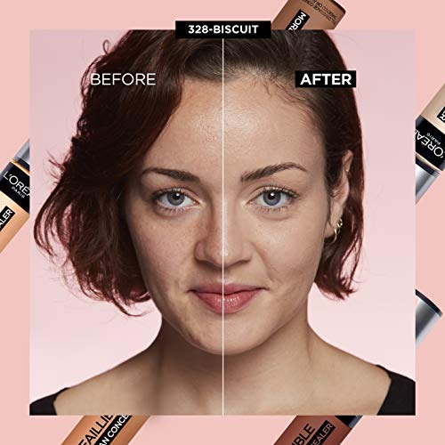 L'Oreal Paris Infalible More Than Concealer, Corrector Cobertura Completa, Tono 328 Biscuit - 11 ml