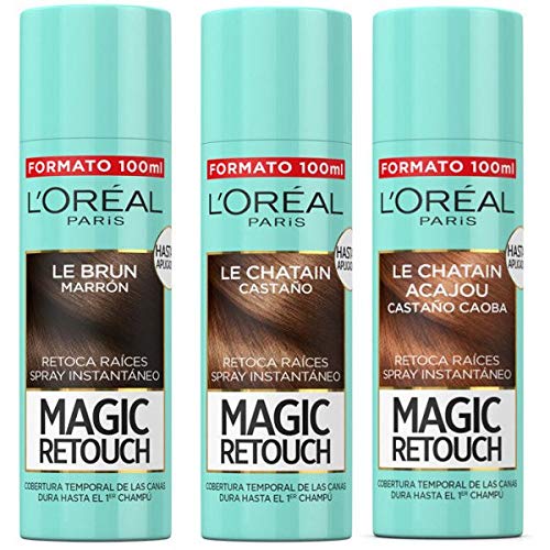 L'Oréal Paris Magic Retouch Spray Retoca Raíces y Canas, Castaño Caoba - 100 ml