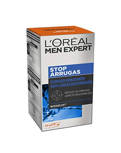 L'Oreal Paris Men Expert - Cuidado hidratante anti-arrugas de expresión Stop Arrugas, 50 ml