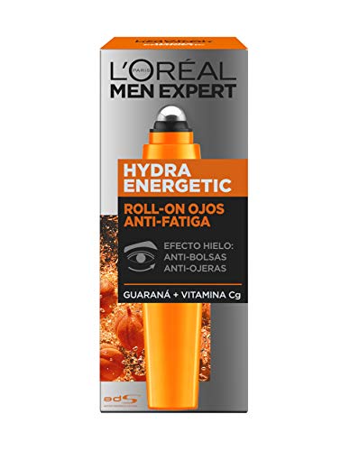 L'Oreal Paris Men Expert Hydra Energetic Roll-On Ojos Anti-Bolsas + Anti-Ojeras con 2 Vitaminas - 10 ml