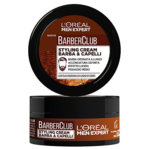 L'Oréal Paris Men Expert, línea Barber Club - Producto para el cuidado de la barba crema modeladora, barba y cabello