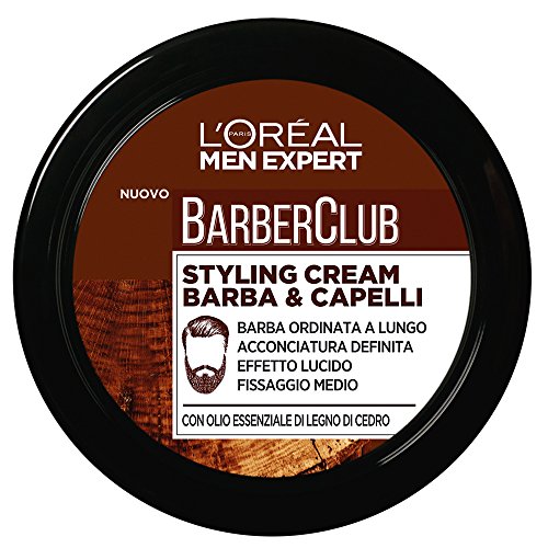 L'Oréal Paris Men Expert, línea Barber Club - Producto para el cuidado de la barba crema modeladora, barba y cabello