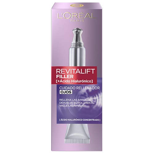 L'Oreal Paris Revitalift Filler - Contorno de Ojos Anti-Edad Rellenador con Ácido Hialurónico, 15 ml