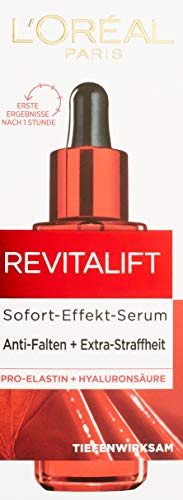 L'Oréal Paris Revitalift Hyaluron Sérum de efecto inmediato, con pro-Elastin y ácido hialurónico, sérum facial antiarrugas, para piel suave y tersa, 30 ml