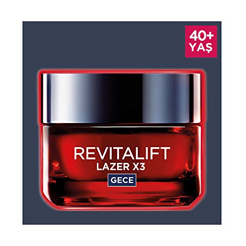 L'Oréal Paris - Revitalift - Laser X3 - Crème Masque Nuit Triple Action - Anti-Rides & Multi-Correction - Anti-Âge - 50 ml