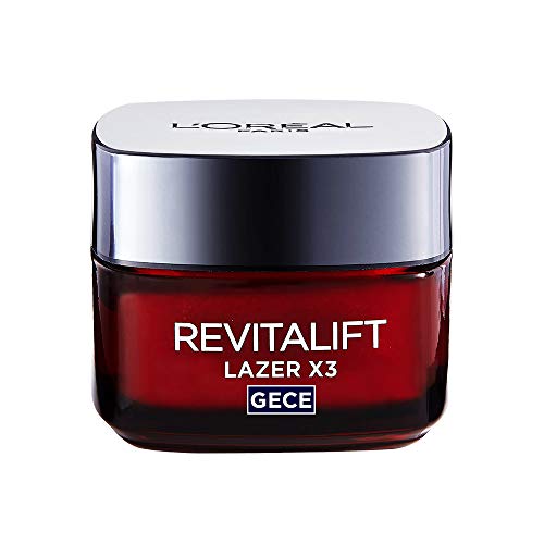 L'Oréal Paris - Revitalift - Laser X3 - Crème Masque Nuit Triple Action - Anti-Rides & Multi-Correction - Anti-Âge - 50 ml