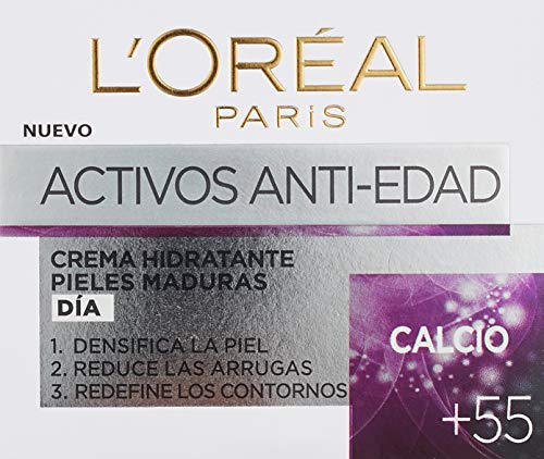 L'Oreal Paris Skin Expert - Crema de Día Nutritiva Anti-Arrugas, Tratamiento con Calcio para Pieles de +55 - 50 ml