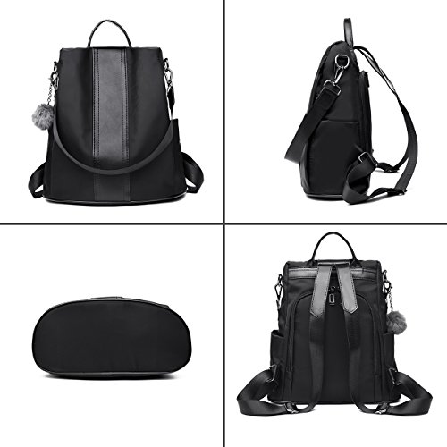 LOSMILE Mujer Bolsos mochila Bolsos de mano Bolsos bandolera Mochila de a diario Bolsa de Viaje Bolsos de peso Ligero Nylon Backpack Daypack para Escuela trabajo fecha (Caqui-grande)