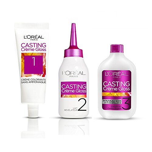 Lote de 2 tintes para cabello Casting Crème Gloss, coloración tono sobre tono, sin amoniaco, de L'Oréal Paris