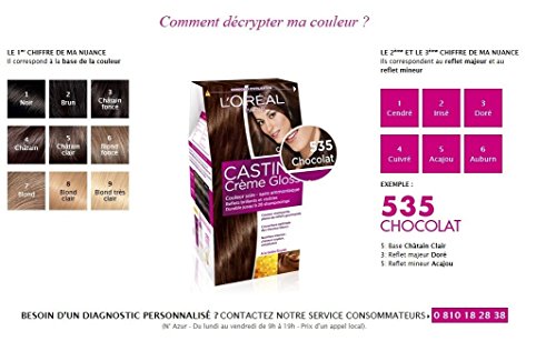 Lote de 2 tintes para cabello Casting Crème Gloss, coloración tono sobre tono, sin amoniaco, de L'Oréal Paris