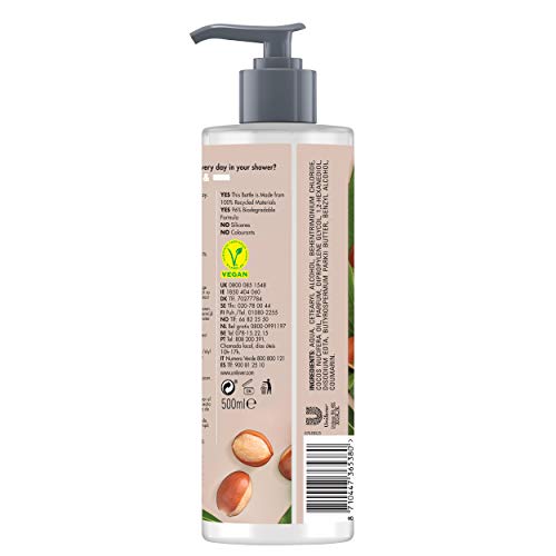 Love Beauty and Planet Crema Limpiadora para Hidratar el Cabello Seco, Manteca de Karité y Sándalo Vegano - 500 ml