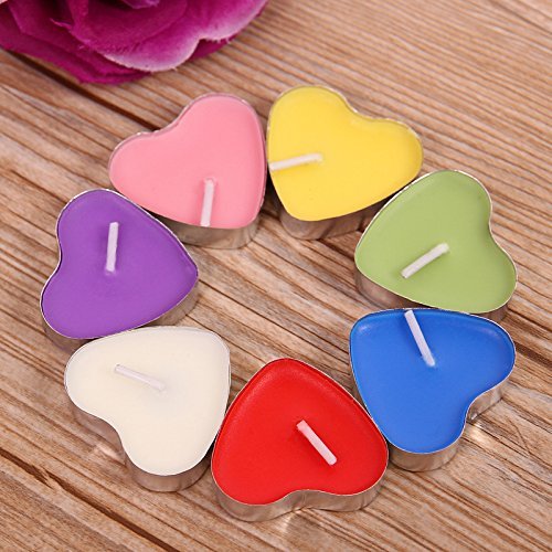 Love Heart Shape Tealights Velas de amor a granel flotante sin humo perfumadas velas románticas San Valentín día de la madre de la boda de navidad decoración de la fiesta de cumpleaños 3.8 * 3.8 * 1cm