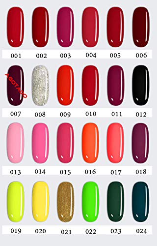 LOVECRAZY - Kit de Esmaltes de Uñas en Gel Semipermanente, 6 Colores de Esmaltes y Top Coat Base Coat
