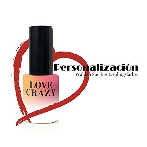 LOVECRAZY - Kit de Esmaltes de Uñas en Gel Semipermanente, 6 Colores de Esmaltes y Top Coat Base Coat