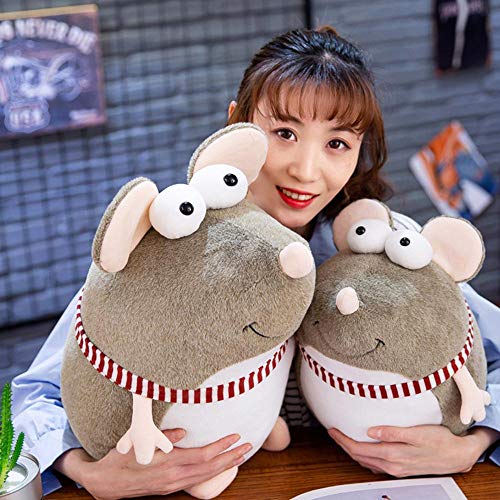 Lovely Fat Grey Rat Pillow Animal de Peluche Juguetes de Peluche para niñas Niños Niños Ratón Muñeca Regalo de cumpleaños Lindo 24cm 35cm 45cm,45cm