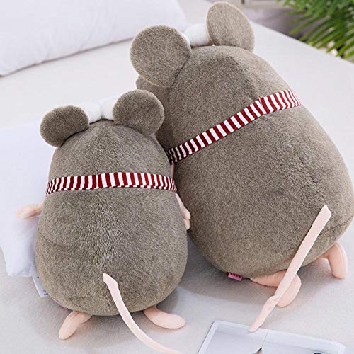 Lovely Fat Grey Rat Pillow Animal de Peluche Juguetes de Peluche para niñas Niños Niños Ratón Muñeca Regalo de cumpleaños Lindo 24cm 35cm 45cm,45cm