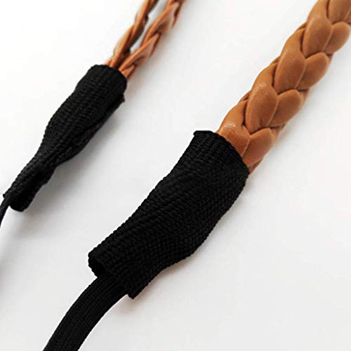 LQH 2 Pares Orejas Fantasía Látex Hobbit Duende con 2 Ordenadores Trenza del Pelo de la Venda for el Traje del Anime de Cosplay del Partido de la Mascarada (Size : C)