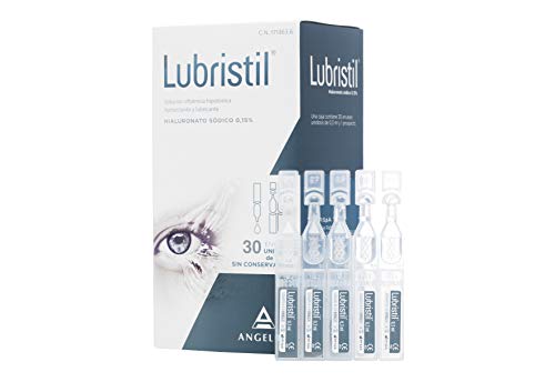 Lubristil - Lágrima artificial con Ácido Hialurónico, Propiedades lubricantes, hidratantes y viscoelásticas, Indicado en todos los casos de molestias oculares, Sin conservantes, 30 unidosis 0.3 ml