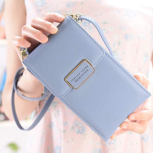 Luckycat Bolsa de teléfono Celular Universal Multi-Pocket Bandolera Bolsa con Correa de Hombro Mini cuero de la PU Bolso de Crossbody Teléfono móvil Bolso Pequeña Bolso de la carpeta