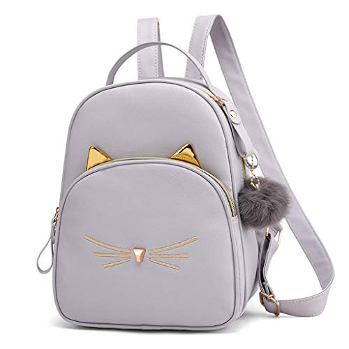 Luckycat Mochilas Mujer Cuero de la PU Mochilas Bolsa de viaje Bolsos Mochila Tipo Casual de Senderismo Aire Libre de Pequeñas Piel para Mujer y Niña